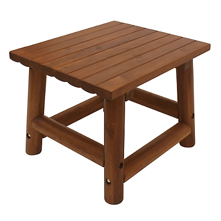 Leigh Country Amber-Log Square Patio End Table
