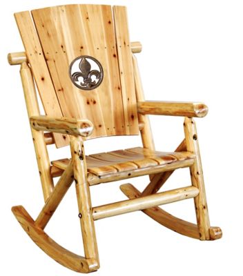 Leigh Country Aspen Fleur De-Lis Single Patio Rocker