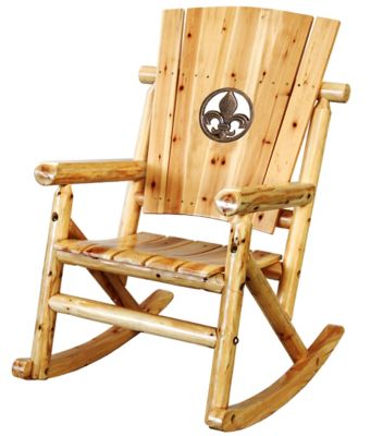 Image showing  35.43 in. Aspen Fleur De-Lis Single Patio Rocker