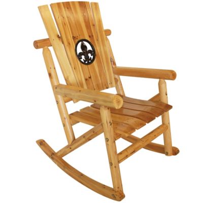 Image showing  35.43 in. Aspen Fleur De-Lis Single Patio Rocker