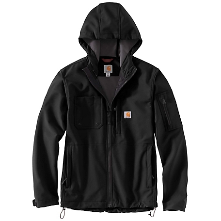 Rain Defender® Relaxed Fit Midweight Softshell Hooded Jacket - 1