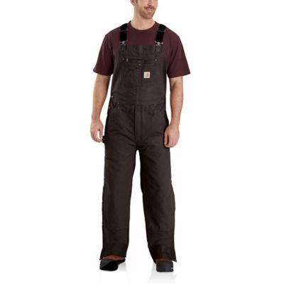 Carhartt Men's Quilt-Lined Washed Insulated Bib Overalls