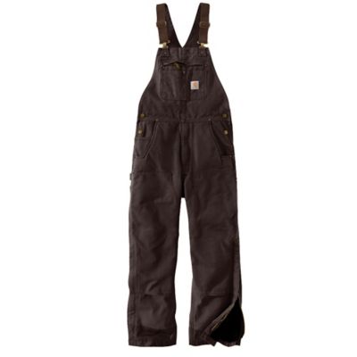 Image showing  Men's Quilt-Lined Washed Insulated Bib Overalls