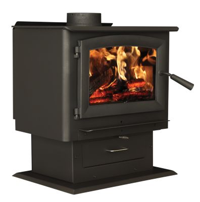 Us Stove Forester Pedestal Wood Stove 2 000 Sq Ft Coverage Blower Included Us2000e Bp At Tractor Supply Co