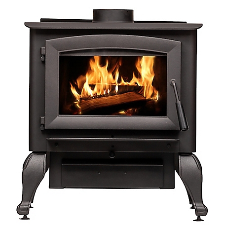 US Stove Wood-Burning Magnolia Stove with Cast-Iron Legs for 2,500 sq. ft. Rooms