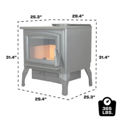 Image showing  2500 sq. ft. Magnolia Wood Stove with Cast-Iron Legs, US2500E-BL