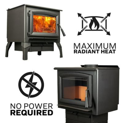 Image showing  2500 sq. ft. Magnolia Wood Stove with Cast-Iron Legs, US2500E-BL