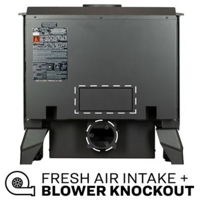 Image showing 7 th US Stove 2500 sq. ft. Magnolia Wood Stove with Cast-Iron Legs, US2500E-BL