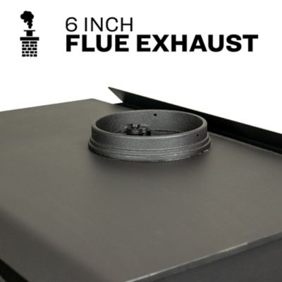 Image showing 8 th US Stove 2500 sq. ft. Magnolia Wood Stove with Cast-Iron Legs, US2500E-BL