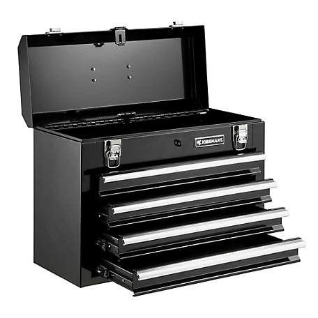 portable steel tool box with drawers