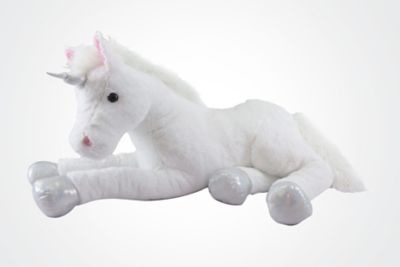 white stuffed unicorn