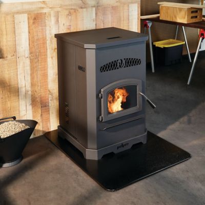 Image showing 7 th Forge & Flame 2500 sq. ft. Pellet Stove, 130 lb. Hopper Size, PP130-B-DS