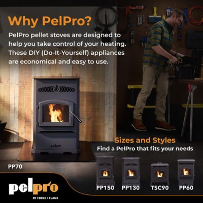 Image showing 5 th Forge & Flame 2000 sq. ft. Pellet Stove, 70 lb. Hopper Size, PP70