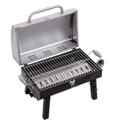 Image showing  1-Burner 200 Portable Stainless Propane Gas Grill, Gray