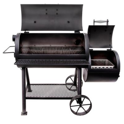 pil dikte Kostuum Oklahoma Joe's Highland Reverse Flow Offset Smoker, 900 sq. in. Cooking  Space, 33.5 in. x 57 in. x 53 in., 180.80 lb., 17202052 at Tractor Supply  Co.