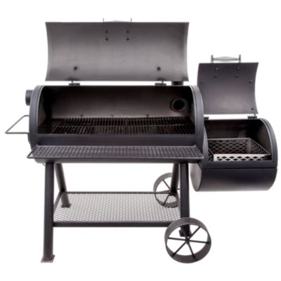 Image showing  1,060 sq. in. Longhorn Reverse Flow Offset Charcoal Smoker