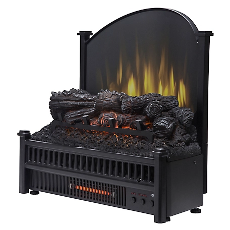 Pleasant Hearth Electric Log Insert, Removable Fireback with Heater