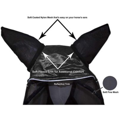 Image showing  Reflective Horse Fly Mask with Ears
