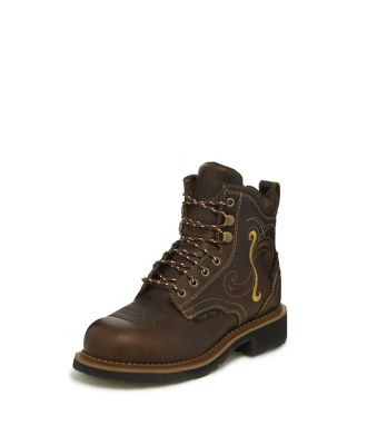 justin women's composite toe work boots