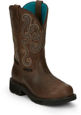 justin boots waterproof