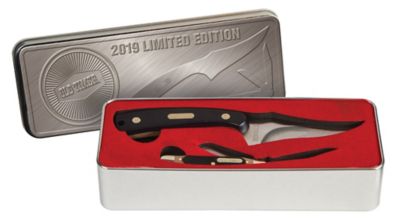 Old Timer Limited Edition Sharpfinger Fixed Blade Knife And Dog Leg Jack Pocket Knife With Gift Tin 1105623 At Tractor Supply Co