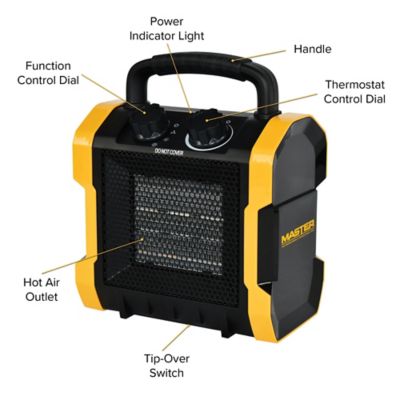 Image showing 5 th Master Electric Heavy-Duty Workbench Heater, 165 sq. ft., 5,100 BTU, 1,500 W