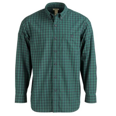 Blue Mountain Men's Poplin Long-Sleeve Button-Down Shirt