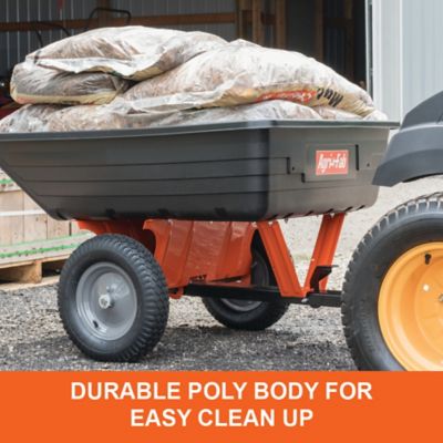 Image showing 5 th Agri-Fab Tow-Behind 10 cu. ft. Poly Tow Heavy-Duty Dump Cart, 650 lb. Capacity