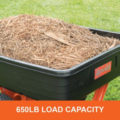 Image showing 8 th Agri-Fab Tow-Behind 10 cu. ft. Poly Tow Heavy-Duty Dump Cart, 650 lb. Capacity