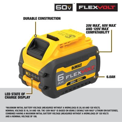 Image showing  20V/60V 6.0 Ah FlexVolt Power Tool Battery, 2-Pack