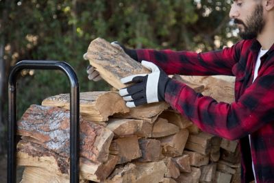 Image showing  48 in. Stainless Steel Firewood Storage Rack