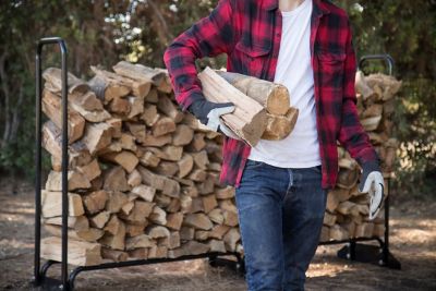 Image showing  96 in. Stainless Steel Firewood Storage Rack