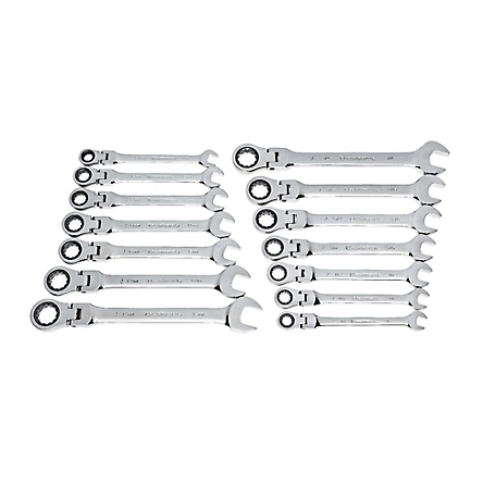 GearWrench Flex-Head Ratcheting Wrench Set, 14 pc.