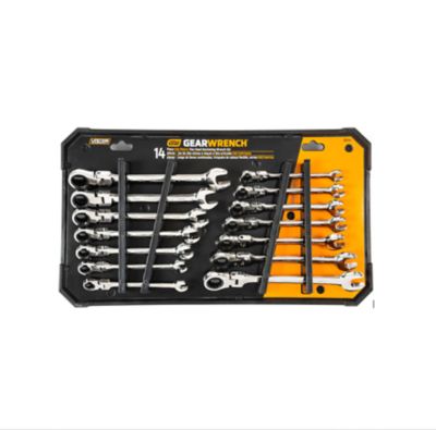 Image showing 5 th GEARWRENCH Assorted Flex-Head Ratcheting Wrench Set, 14 pc.