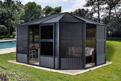 Image showing 4 th Sojag Charleston 12 x 15ft. Wall-Mounted Solarium