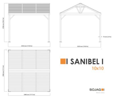 Image showing 6 th Sojag Sanibel Gazebo, 500-8162837