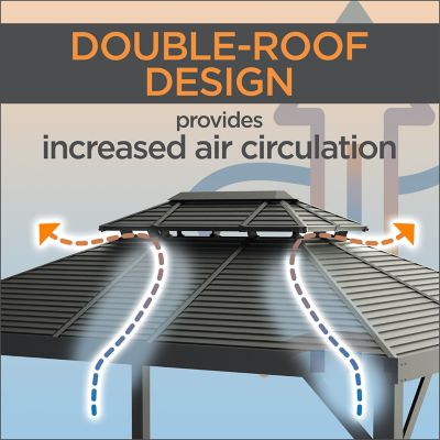 Image showing 7 th Sojag 10 x 10 ft. Sanibel Gazebo, Dark Grey