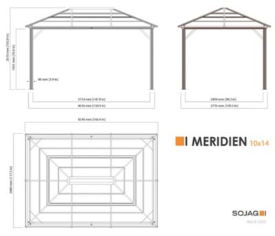 Image showing  10 ft. x 14 ft. Meridien Gazebo