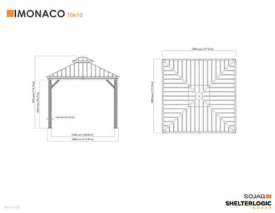 Image showing 5 th Sojag 10 x 10ft. Messina Gazebo, Beige