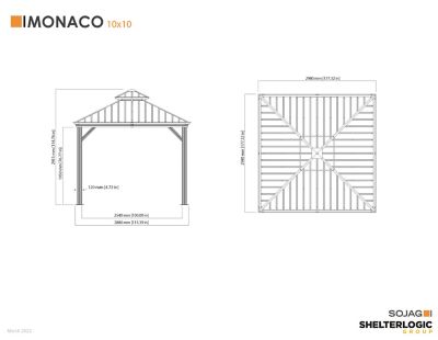 Image showing 7 th Sojag 10 x 10ft. Messina Gazebo, Beige