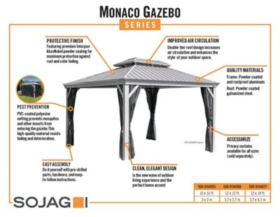Image showing 11 th Sojag 10 x 10ft. Messina Gazebo, Beige