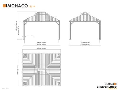 Image showing  12 x 14ft. Messina Gazebo, Beige