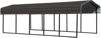 Arrow Steel 10 x 24 x 7 ft. Galvanized Carport Charcoal