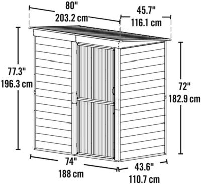 Image showing  6 ft. x 4 ft. Shed-in-a-Box Steel Storage Shed