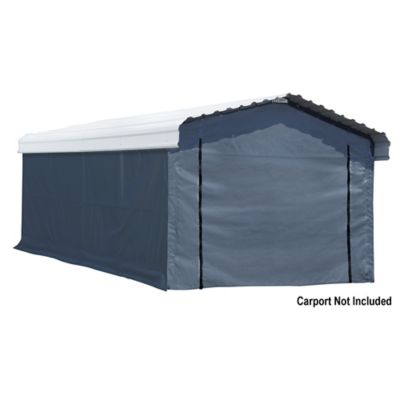 Arrow 12 ft. x 20 ft. Carport Enclosure Kit, 7.5 oz. Triple Layer Woven Polyethylene