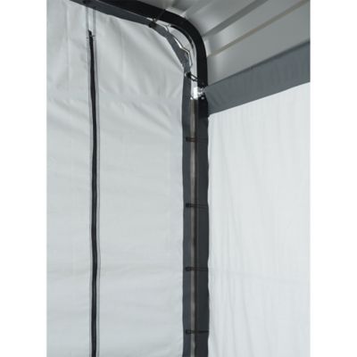 Image showing 7 th Arrow 12 x 20ft. Carport Enclosure Kit, 7.5 oz. Triple Layer Woven Polyethylene