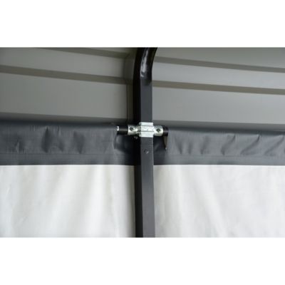 Image showing 9 th Arrow 12 x 20ft. Carport Enclosure Kit, 7.5 oz. Triple Layer Woven Polyethylene