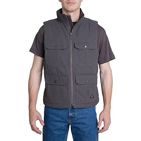 Ridgecut Men's Quilted Fleece-Lined Super-Duty Sanded Duck Vest at ...