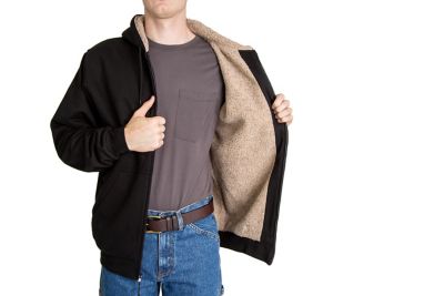 Image showing  Sherpa-Lined Zip-Front Hoodie