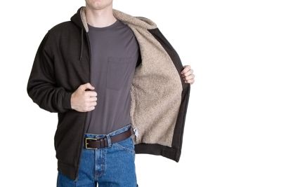 Image showing  Sherpa-Lined Zip-Front Hoodie